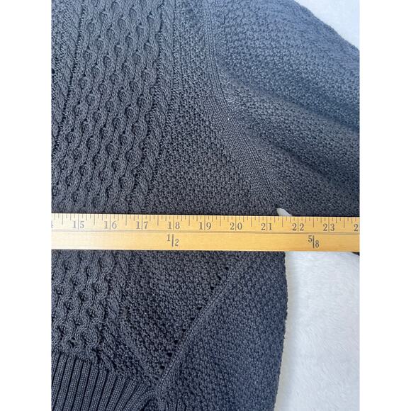 Cleobella Black Cotton Slouchy Long Sleeve Sweater sz M Boho Minimalist Ballet - Picture 8 of 8